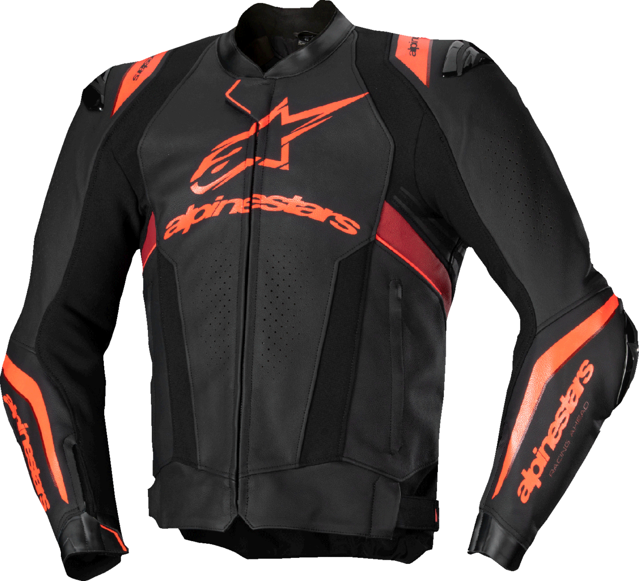 Alpinestars - Missile v3 Ignition Leather Jacket - Black/Red Fluo/Dark Red
