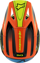 Alpinestars - Youth SM3 Helmet - Fray - Gloss Black/Orange/Yellow Fluo