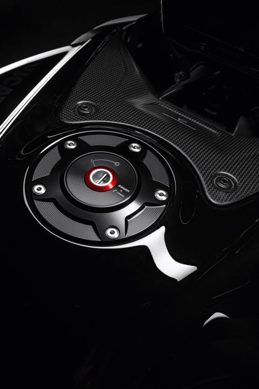 97780052BA BILLET ALUMINUM FUEL TANK CAP BLACK Ducati Omaha