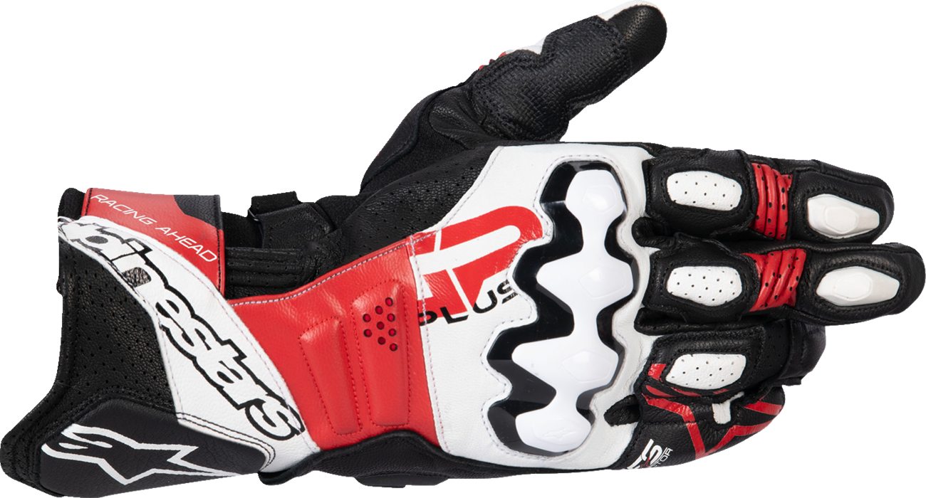 Alpinestars - GP Plus R V3 Leather Gloves - Black/White/Bright Red