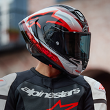 Alpinestars - Supertech R10 Helmet - Team - Black/Carbon Red/Gloss White