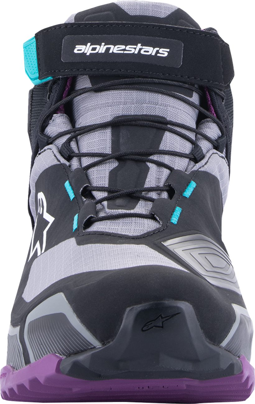 Alpinestars - Stella CR-X Drystar® Shoes - Black/Gray/Teal/Purple