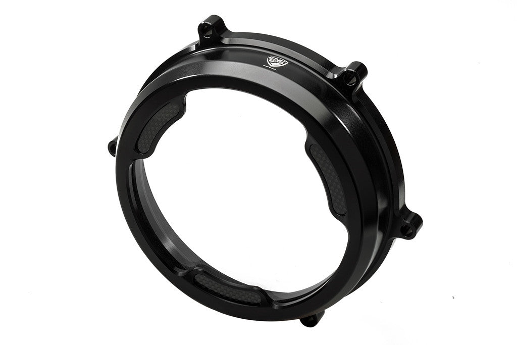 CA201 - CNC Racing Clear Wet Clutch Cover With Carbon Inlay for the Ducati Panigale 1299/1199/959  Superleggera (and 899 too with modification)