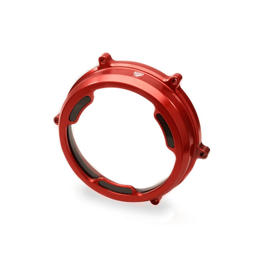 CA201 - CNC Racing Clear Wet Clutch Cover With Carbon Inlay for the Ducati Panigale 1299/1199/959  Superleggera (and 899 too with modification)
