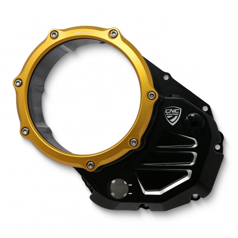 CA503 - CNC Racing Clear Wet Clutch Cover for the Ducati Hypermotard 821 (2015) / 939 / 950, Multistrada 950, Supersport /S, Monster 821, Scrambler 1100