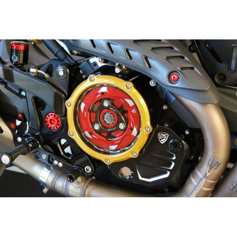 CA502 - CNC Racing Clear Wet Clutch Cover for the Ducati Multistrada 1200/1260 (2015+) and XDiavel / Diavel 1260