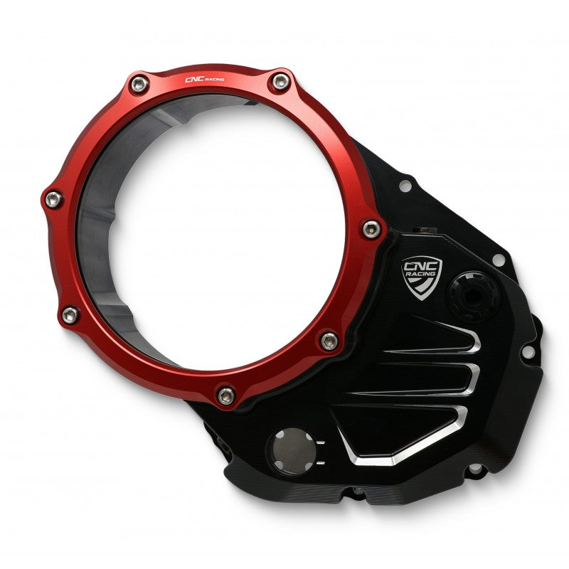 CA504 - CNC Racing Clear Wet Clutch Cover for the Ducati Monster 937 and Multistrada V2