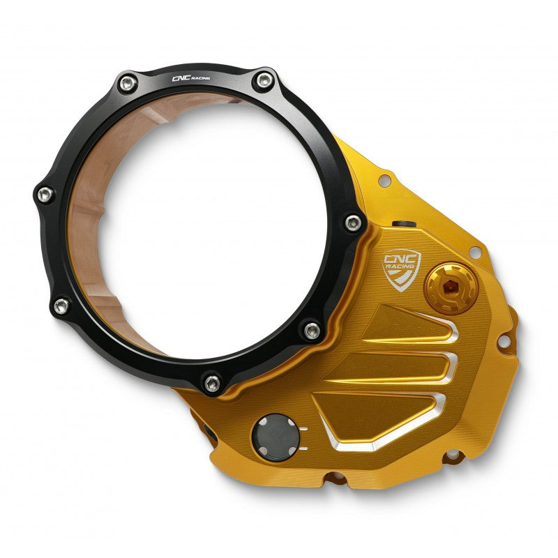 CA504 - CNC Racing Clear Wet Clutch Cover for the Ducati Monster 937 and Multistrada V2