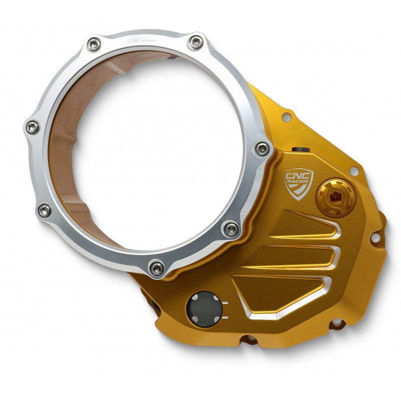 CA504 - CNC Racing Clear Wet Clutch Cover for the Ducati Monster 937 and Multistrada V2