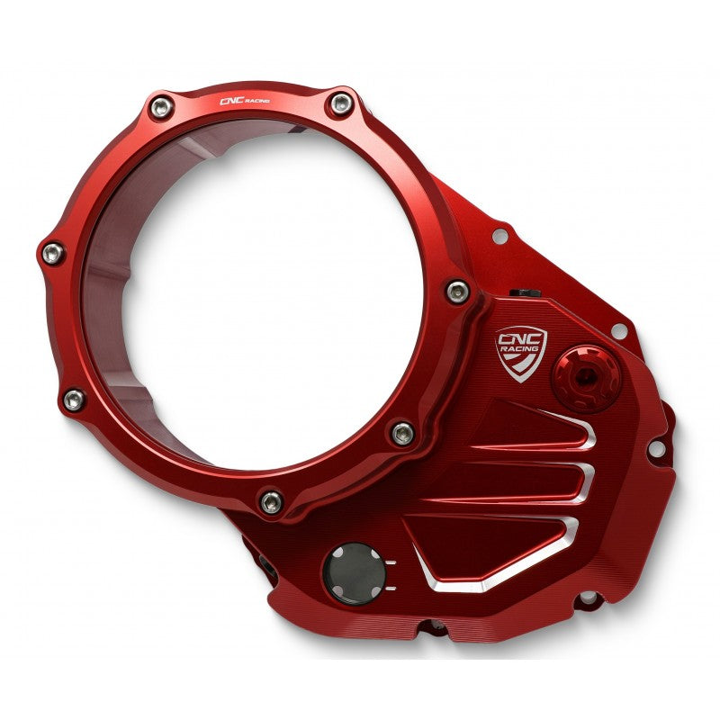 CA503 - CNC Racing Clear Wet Clutch Cover for the Ducati Hypermotard 821 (2015) / 939 / 950, Multistrada 950, Supersport /S, Monster 821, Scrambler 1100