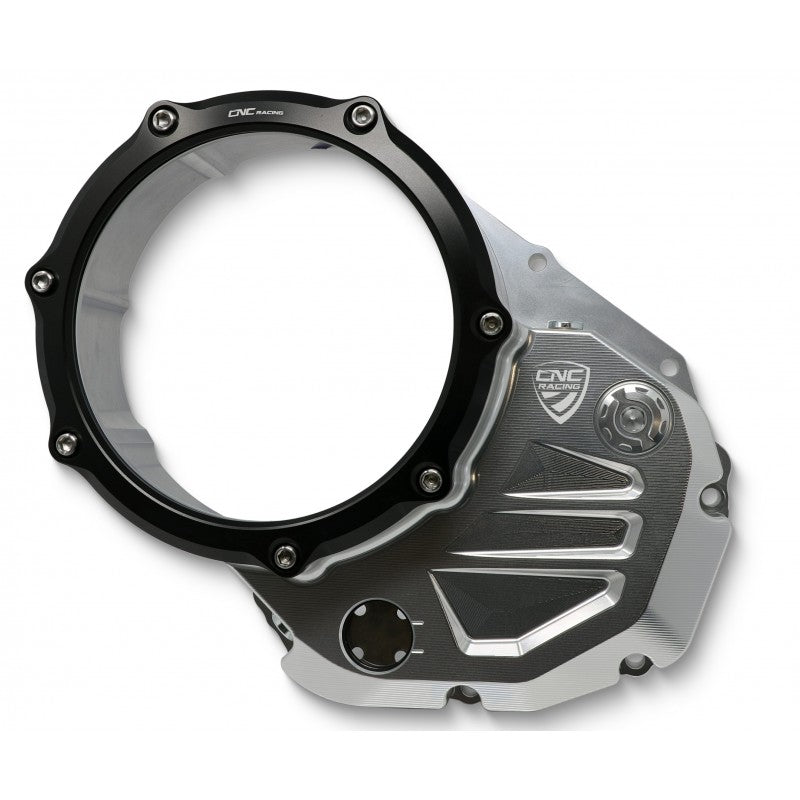 CA503 - CNC Racing Clear Wet Clutch Cover for the Ducati Hypermotard 821 (2015) / 939 / 950, Multistrada 950, Supersport /S, Monster 821, Scrambler 1100