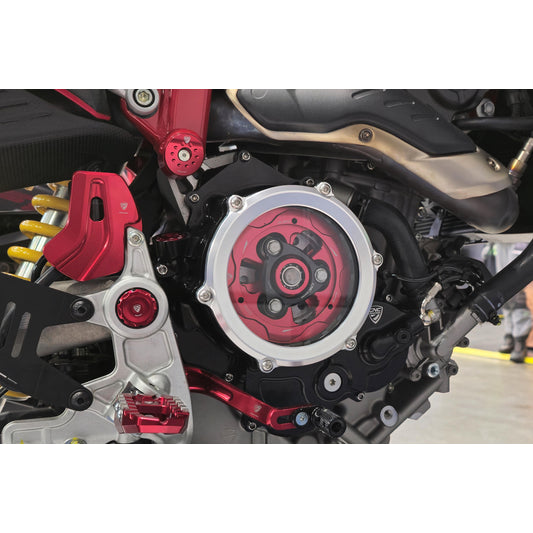 CA510 - CNC Racing Clear Wet Clutch Cover for the Ducati Hypermotard 698 Mono