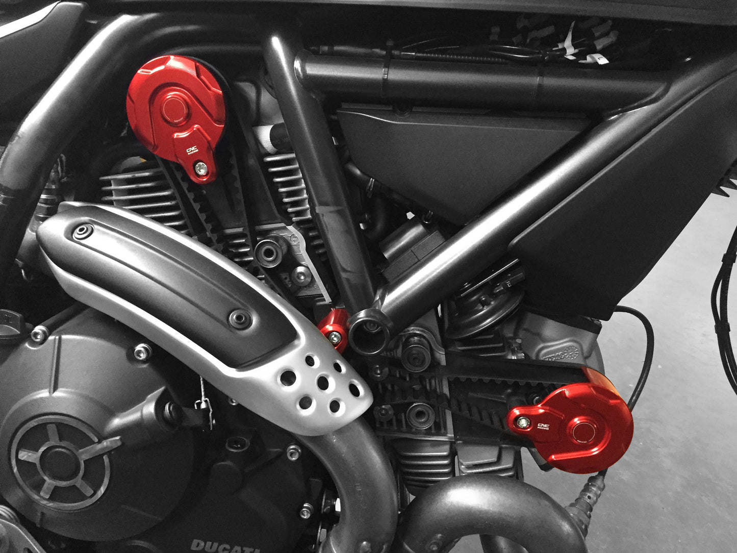 CC182 - CNC Racing Timing Belt Covers for Ducati Scrambler  Hypermotard 796  and Monster 1100Evo/796/696