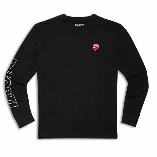98771208 - Ducati Logo Long-sleeved T-shirt - BLACK