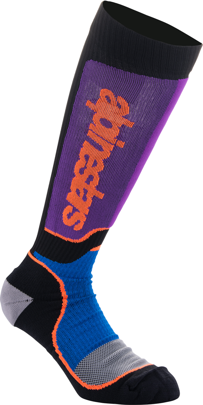 Alpinestars - Youth MX Plus Socks - Black/Purple/Blue/Orange