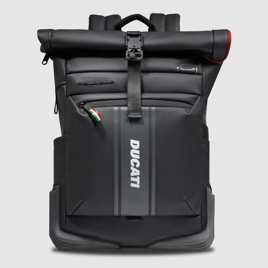 987801900 - D-Piquadro Roll Backpack - BLACK