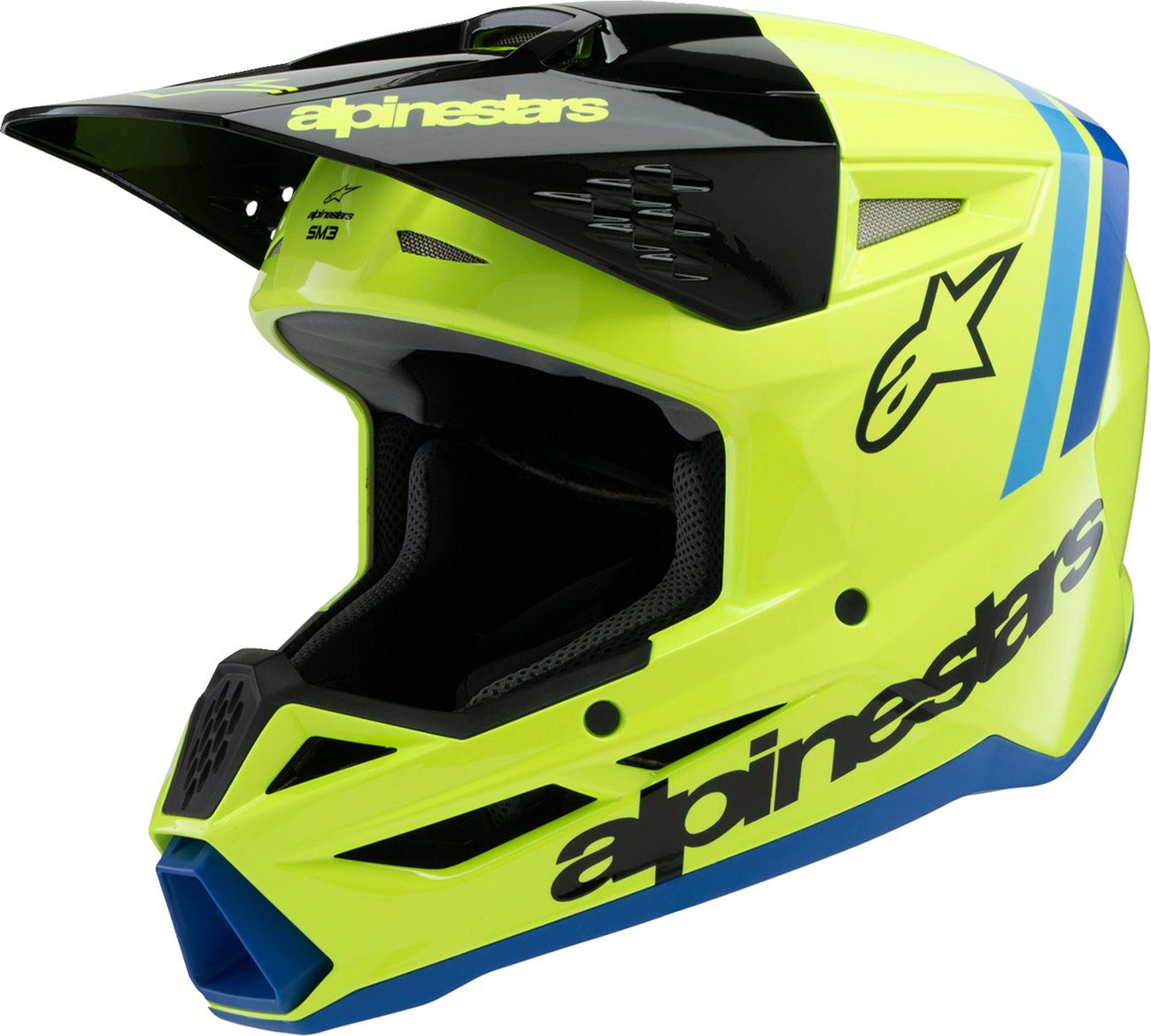 Alpinestars - Youth SM3 Helmet - Radium - Gloss Yellow Fluo/Black/Blue