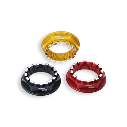 DA502 - CNC Racing Bi-Color Left Hand (sprocket) Rear Axle Nut for small hub (5 hole) Ducati
