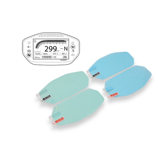 DP004N - CNC Racing Dashboard Screen Protector Kit for the Ducati Monster 1200 / 821 / 797, Supersport 939/950 (2017+), Hypermotard 950 / SP, and Panigale / Streetfighter V2