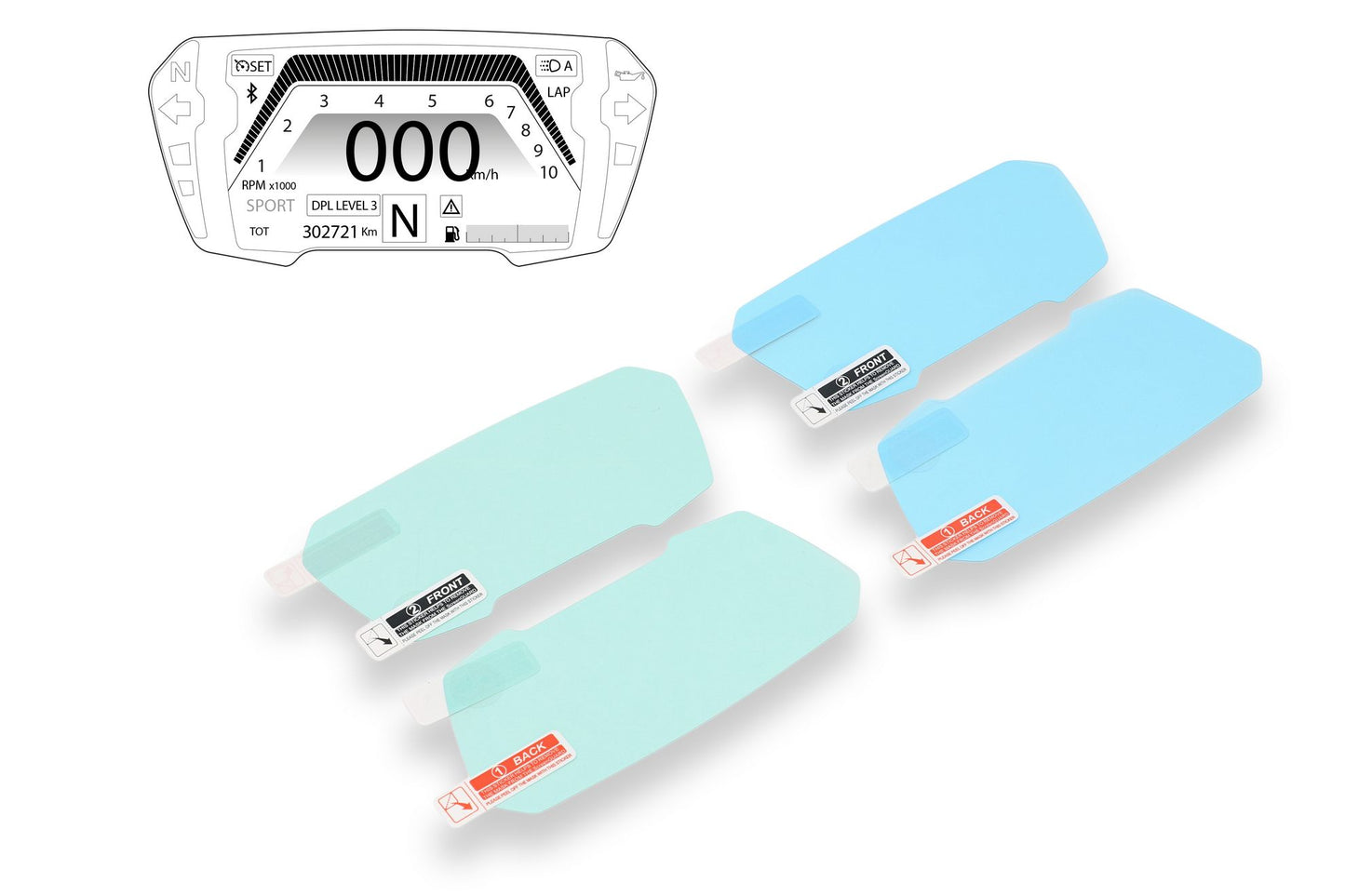 DP009N - CNC Racing Dashboard Screen Protector Kit for the Ducati XDiavel / Diavel 1260