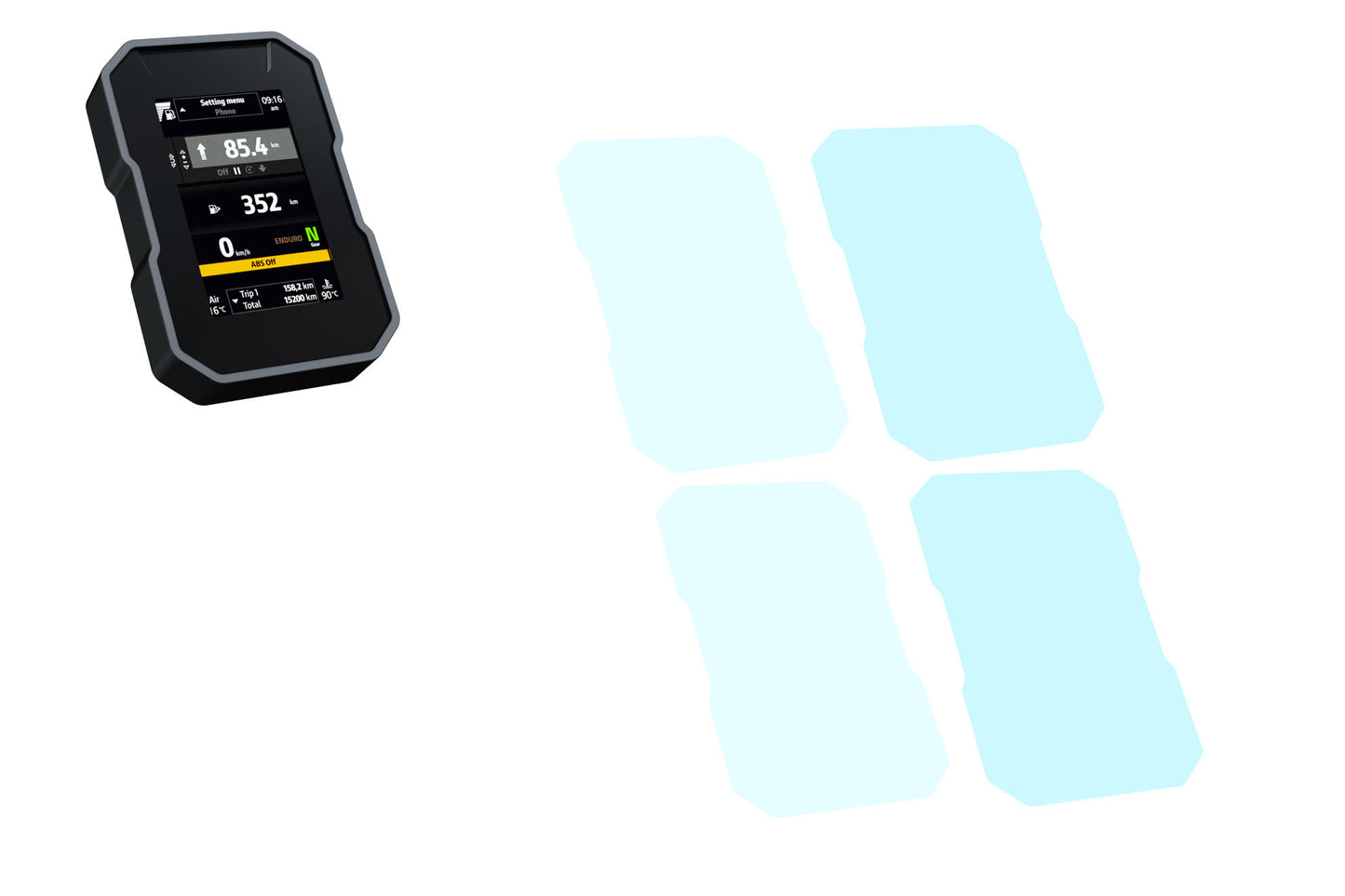 DP015N - CNC Racing Dashboard Screen Protector Kit for the Ducati DesertX