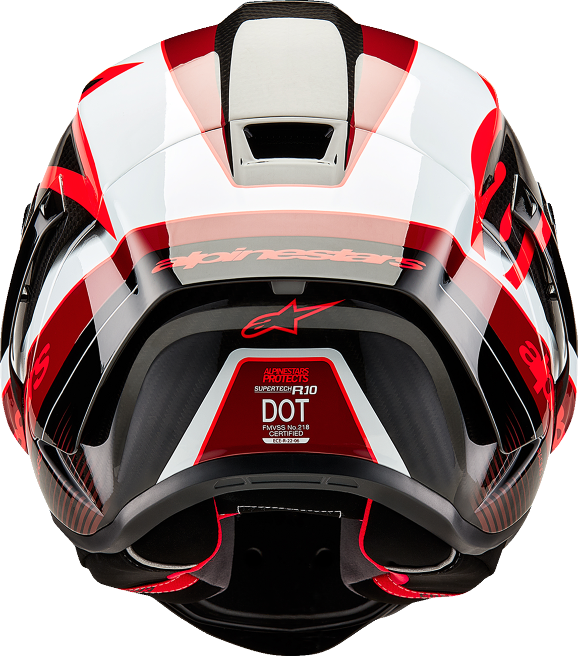 CLOSEOUT OS - Alpinestars - Supertech R10 Helmet - Team - Blk/Red/Wht - Size L
