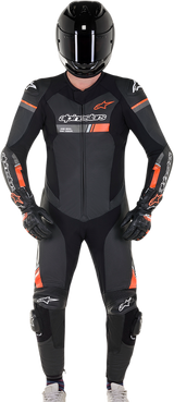 Alpinestars - GP Force Chaser 1-Piece Leather Suit - Black/Red Fluo
