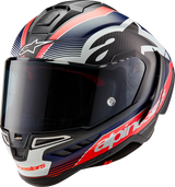 Alpinestars - Supertech R10 Helmet - Team - Matte Black/Carbon Red Fluo/Blue
