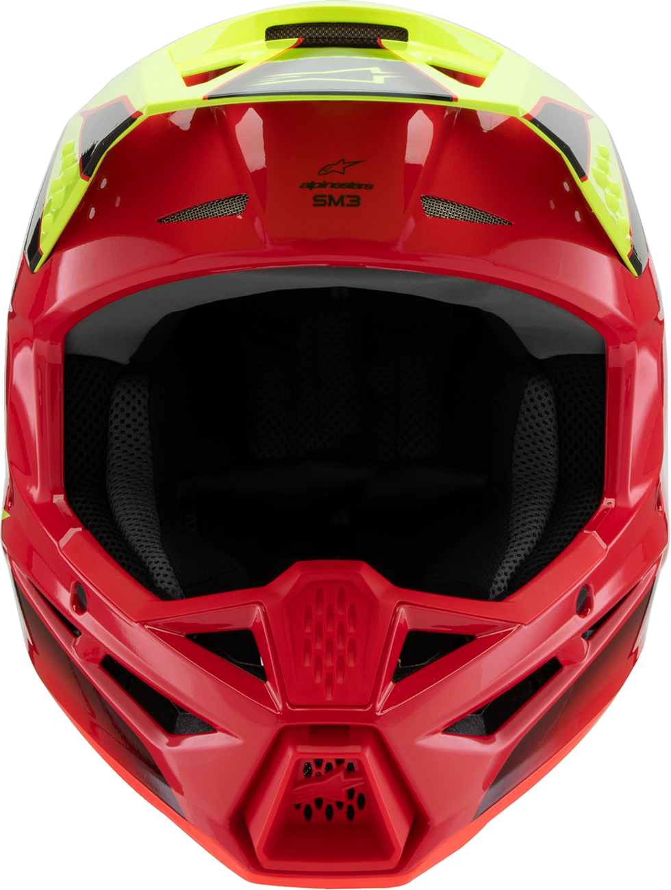 Alpinestars - Youth SM3 Helmet - Fray - Gloss Red/Yellow Fluo/Black