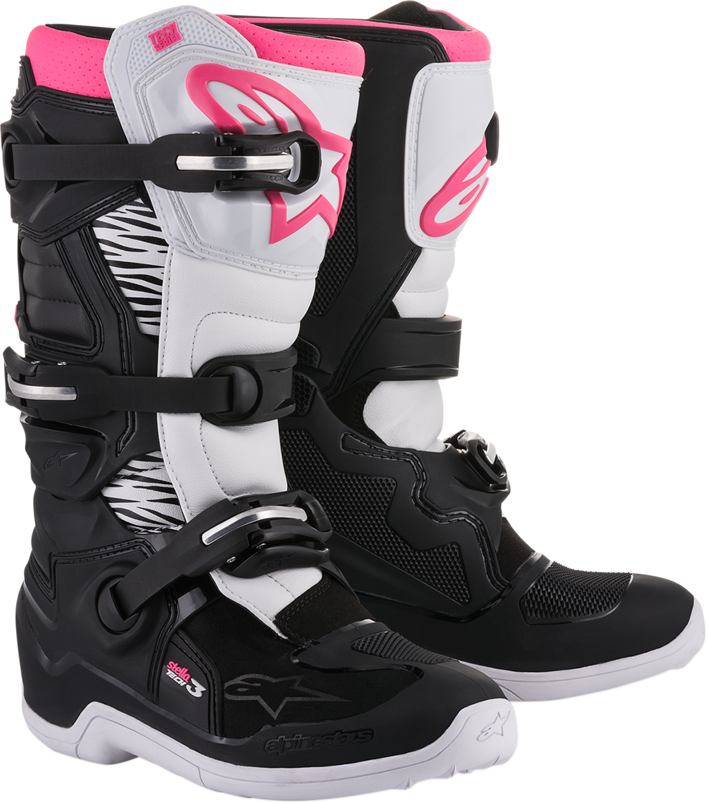 Alpinestars - Stella Tech 3 Boots - Black/White/Pink