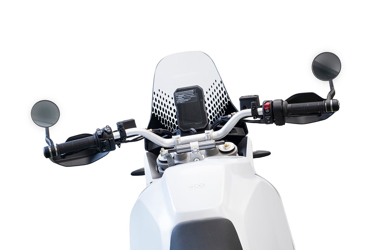 PRN016459-017175-018528 - Evotech Handguard Bar End Mirrors - Retro
