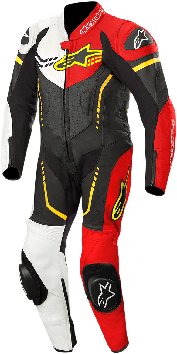 Alpinestars - Youth GP Plus 1-Piece Leather Suit - Black/White/Red Fluorescent/Yellow Fluorescent