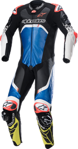 Alpinestars - GP Tech v4 Leather Suit - Black/Blue/Yellow Fluorescent