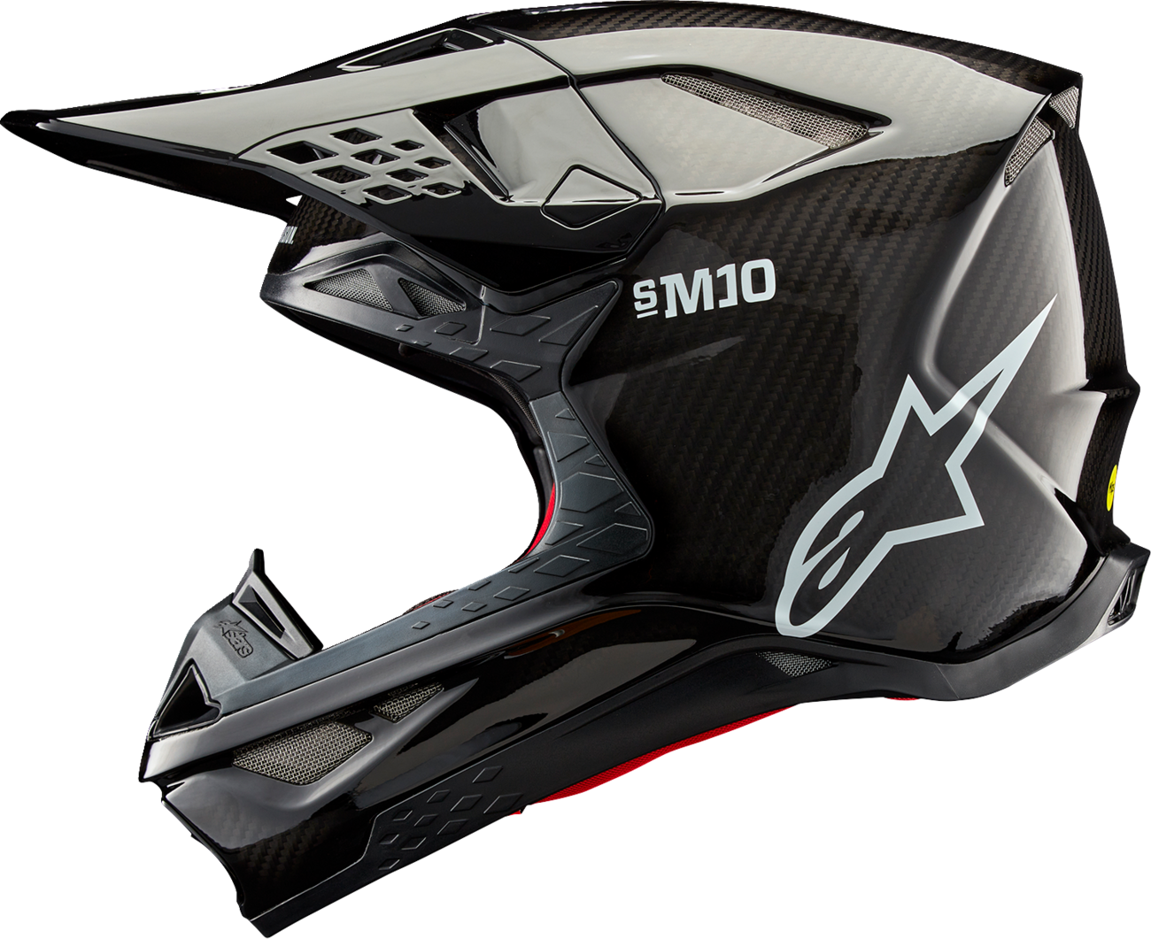 Alpinestars - Supertech M10 Helmet - Solid - MIPS® - Gloss Black Carbon