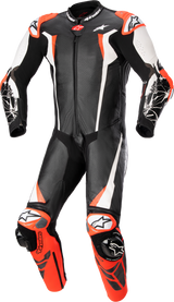 Alpinestars - Racing Absolute v2 1-Piece Leather Suit - Black/White/Red Fluo