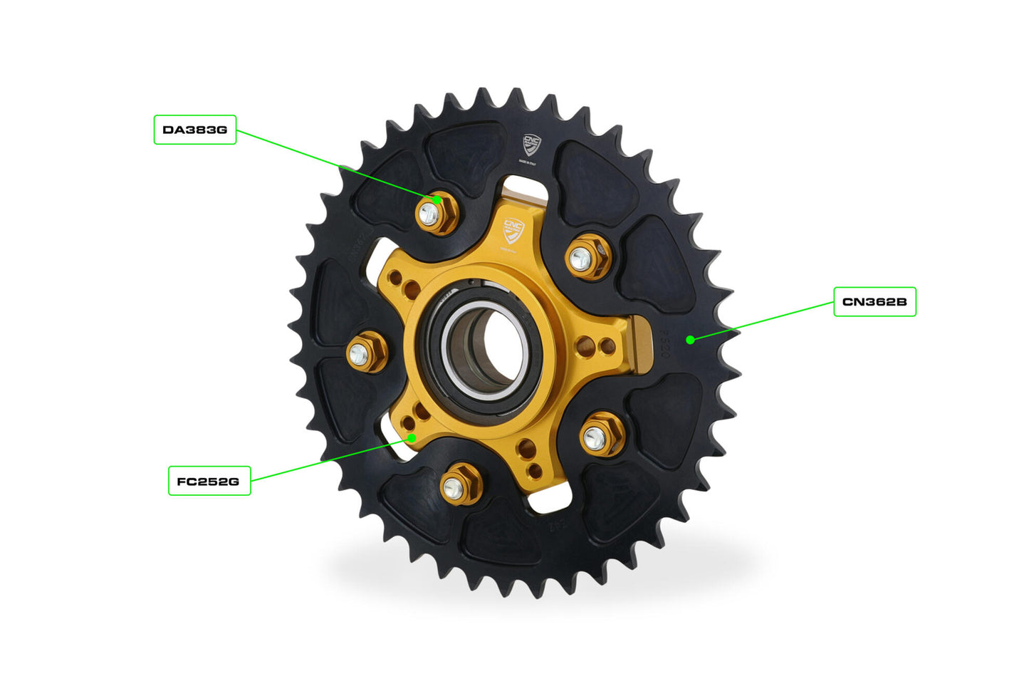 FC252 - CNC Racing Aluminum Rear Sprocket Carrier for Ducati Hypermotard 698 Mono / Monster 937/821/797, Scrambler 400/800, Panigale 959/899