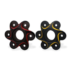FL507 - CNC Racing Black/Red or Gold BI-COLOR 6 Hole Rear Sprocket Flange for Ducati Panigale / Streetfighter V4 / S / R / Speciale