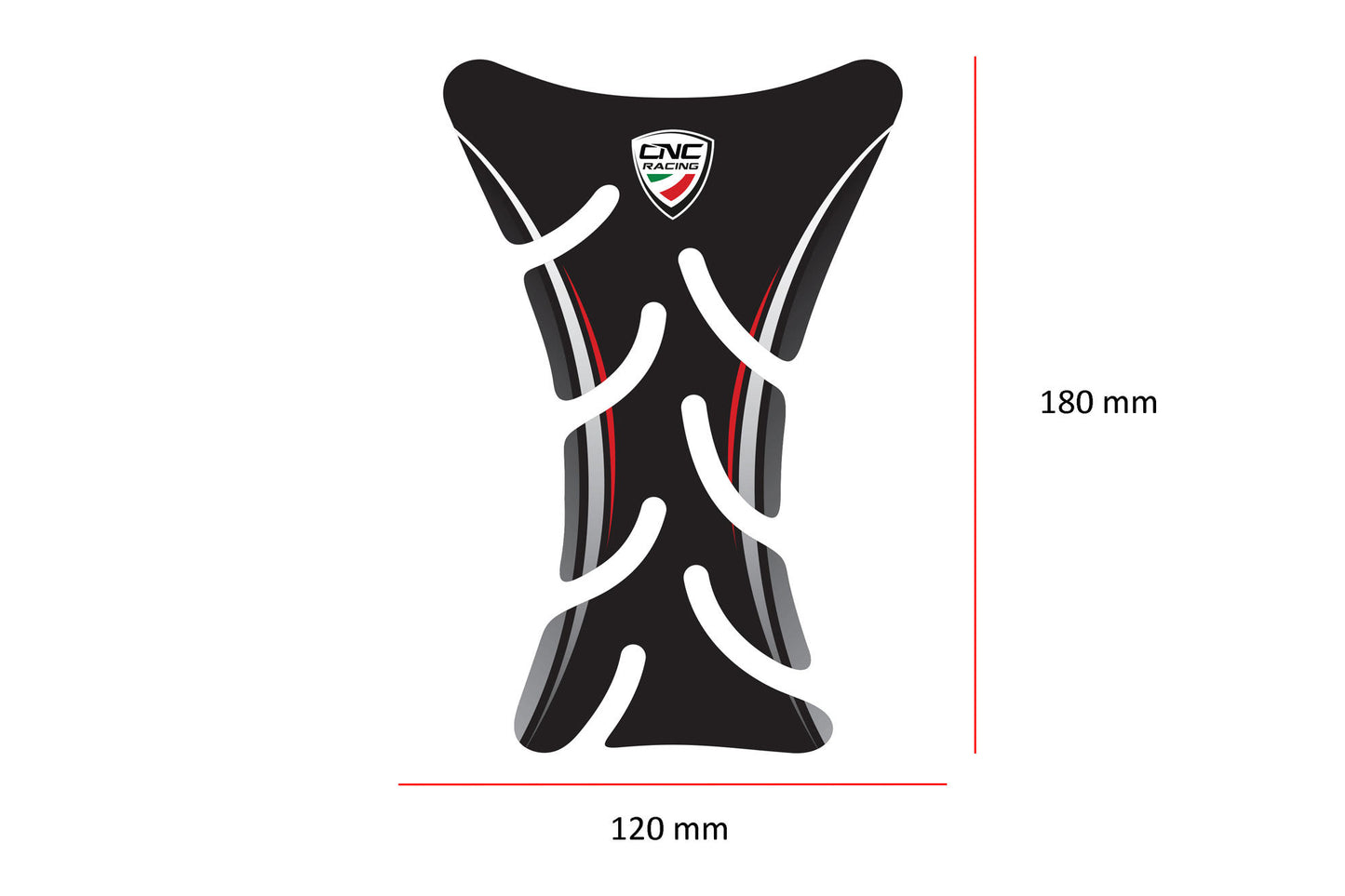 FP002B - CNC Racing Type 2 Fuel Tank Pad / Protector (180mm x 120mm)
