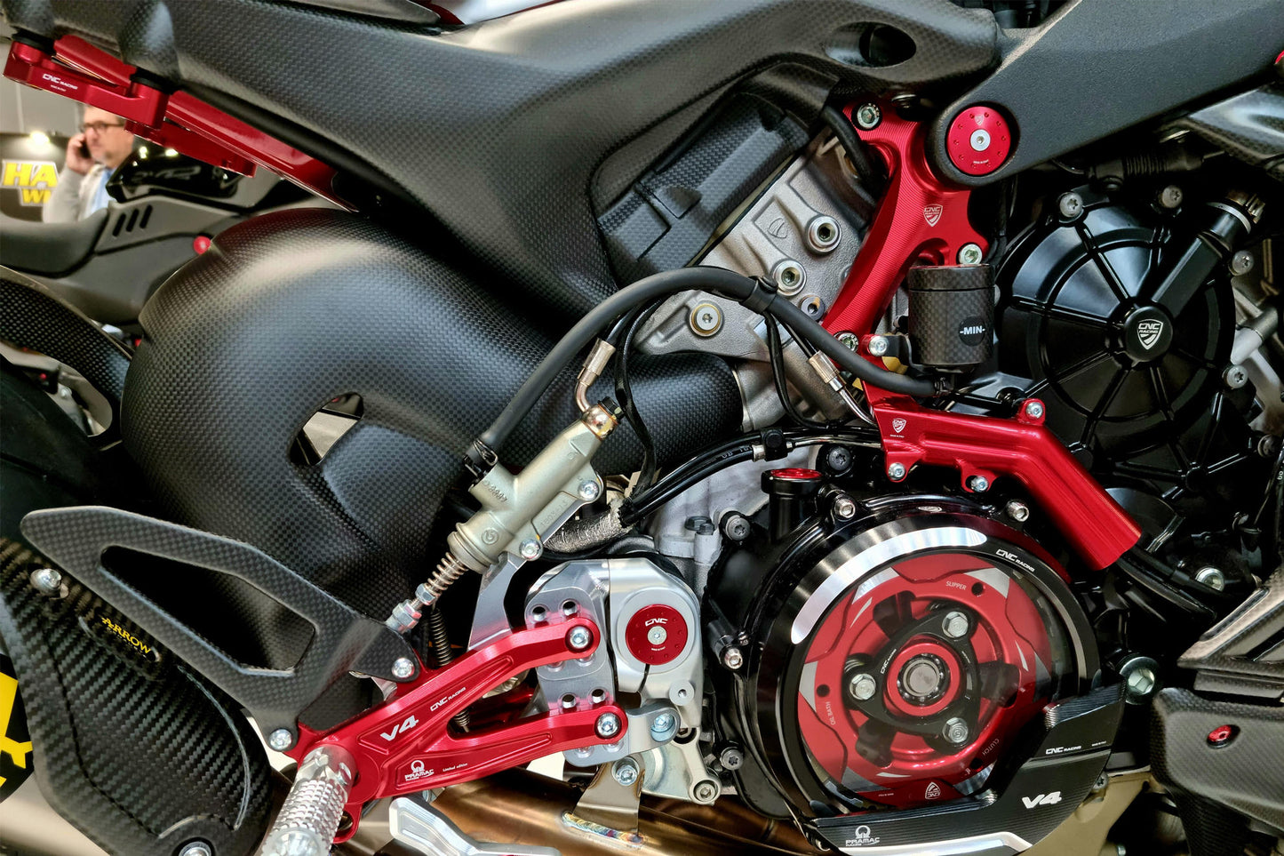 IFC04 - CNC Racing - Rear Reservoir Mount And Brake Line Cover - Streetfighter V4