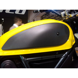 ZA974Y - CNC Racing Carbon Fiber Fuel Tank Side Covers for Ducati Scrambler