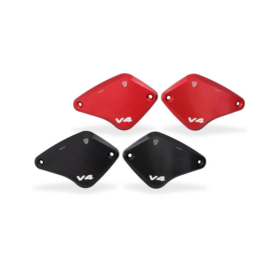 KT560 - CNC Racing 'Touch Bicolor' Front Brake & Clutch Reservoir Caps for Ducati Diavel V4