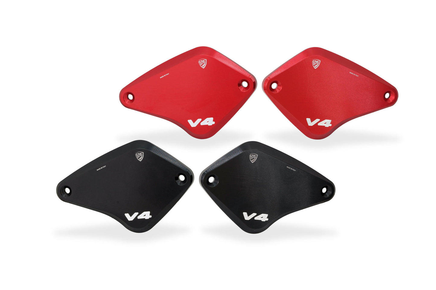 KT560 - CNC Racing 'Touch Bicolor' Front Brake & Clutch Reservoir Caps for Ducati Diavel V4