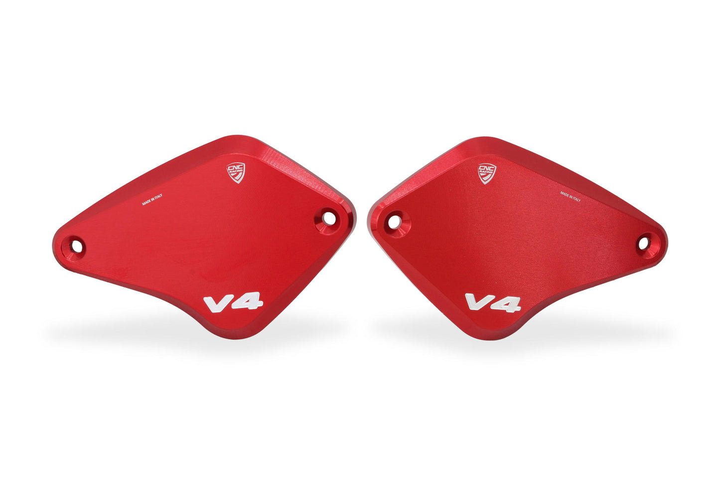 KT560 - CNC Racing 'Touch Bicolor' Front Brake & Clutch Reservoir Caps for Ducati Diavel V4