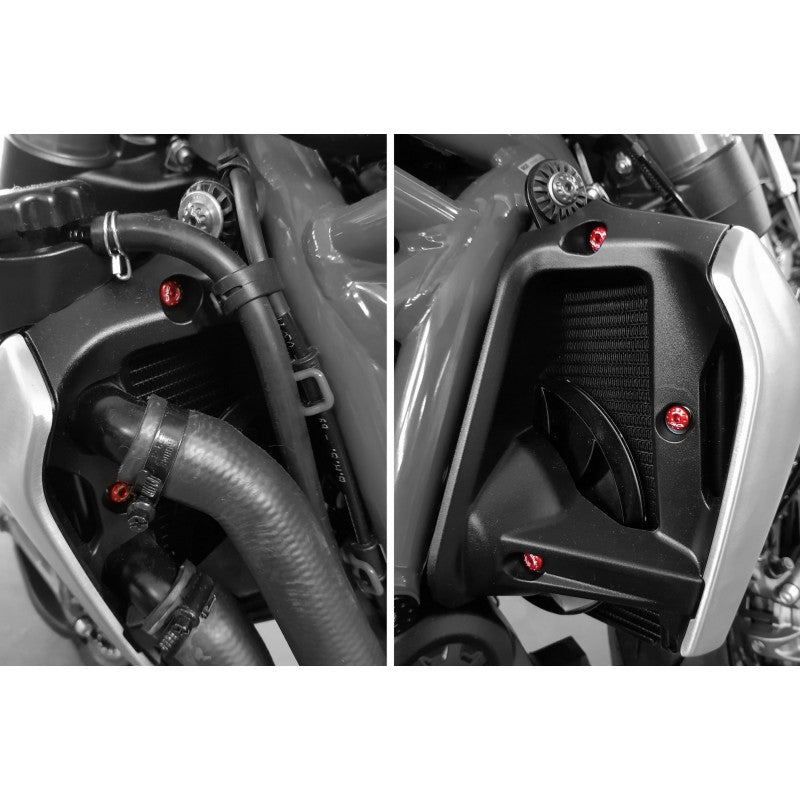 KV325 - CNC Racing Radiator Side Panel for 2016+ Monster 1200, Inner Cowling kit for Multistrada V4, & Windscreen Screw Kit for Kawasaki ZX-10R 2011-2014