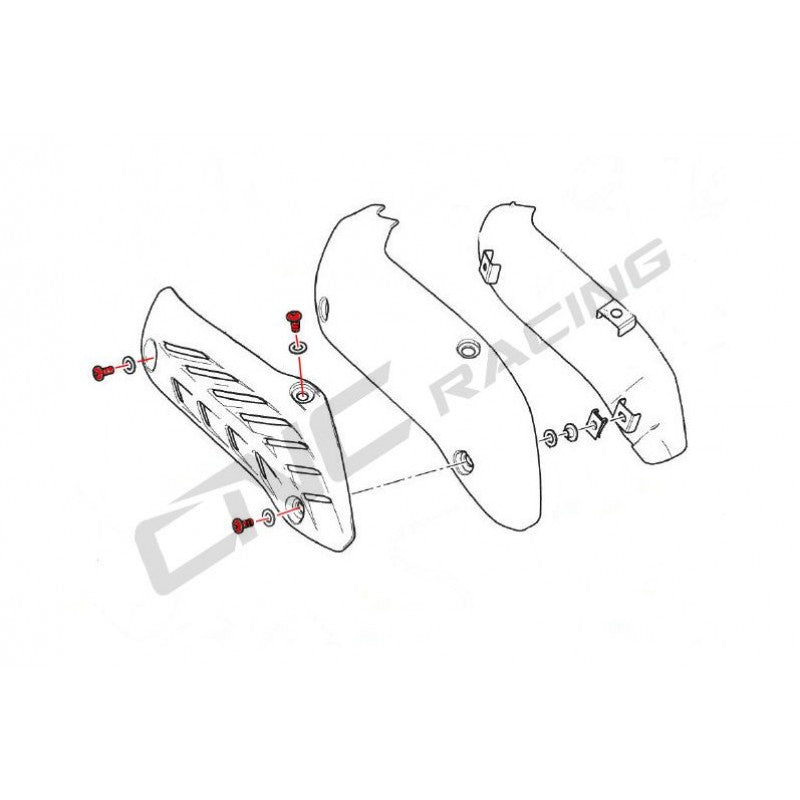 KV420 - CNC Racing Exhaust Shield Kit For Ducati Monster 1200/821 (all) (3)