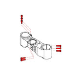 KV426X - CNC Racing Titanium Bolt kit for CNC Racing Lower Triple PSB02B and PSB05B (1198 /1098 / 848)