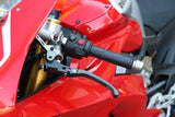 LCR12 - CNC Racing Carbon Fiber / Billet RACE Folding Adjustable Clutch Lever for Aprilia, Ducati, and MV Agusta F4 RR/RC - 190mm