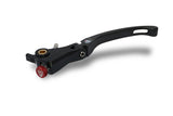 LCR12 - CNC Racing Carbon Fiber / Billet RACE Folding Adjustable Clutch Lever for Aprilia, Ducati, and MV Agusta F4 RR/RC - 190mm