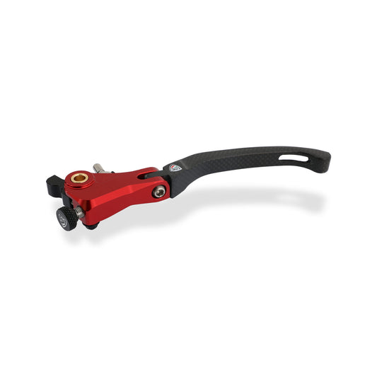 CNC Racing - Carbon Fiber RACE Folding Adjustable Clutch Lever - Multistrada V4 - RED