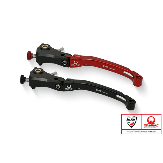 LCR49BPR - CNC Racing PRAMAC RACING Limited Edition Billet RACE Folding Adjustable Clutch Lever for the Ducati Multistrada V4 / S / Pikes Peak